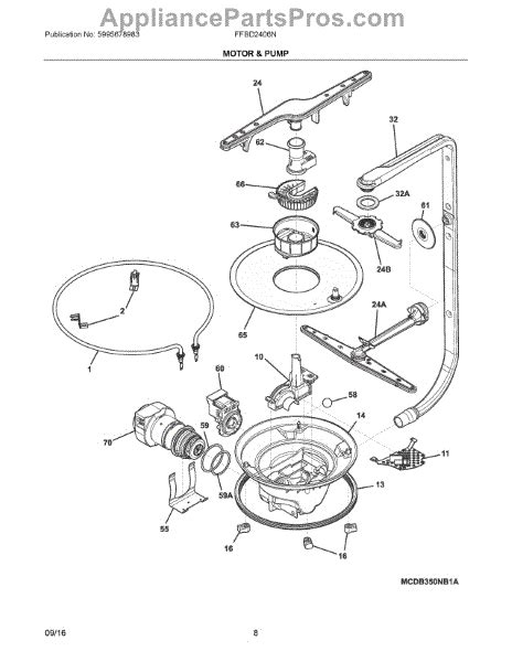 frigidaire ffbd2406ns9b|Frigidaire Dishwasher Parts 